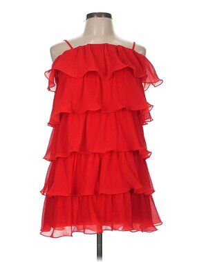Sincerely Jules Red Tiered Ruffle Mini Dress | Size: Small